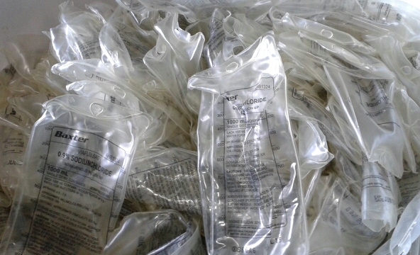 Waste IV Bags from Tasmanian Hospitals